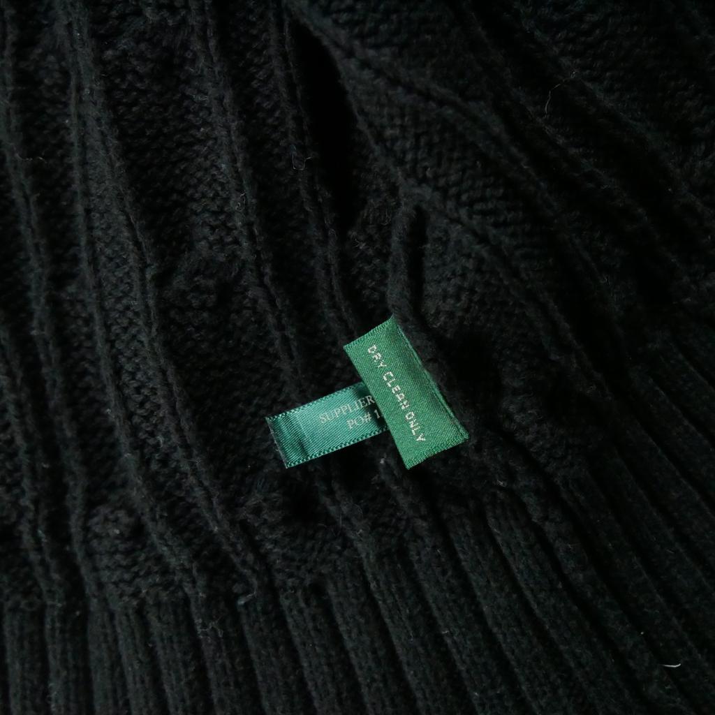 Women's black cardigan sweater