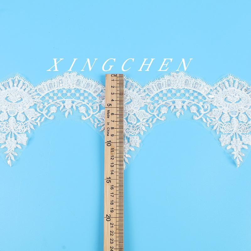 

Звездное кружево Вышивка бисером Сетка-основа Вышивка Пришивные бусины Кружево с вышивкой бисером Кружевная ткань Свадебные аксессуары White/Bead/Width 14CM