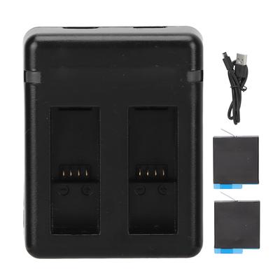 Camera Battery Charger Dual Slot Battery Charger with 2 Batteries for Hero 5 6 7 8 Camera Battery
