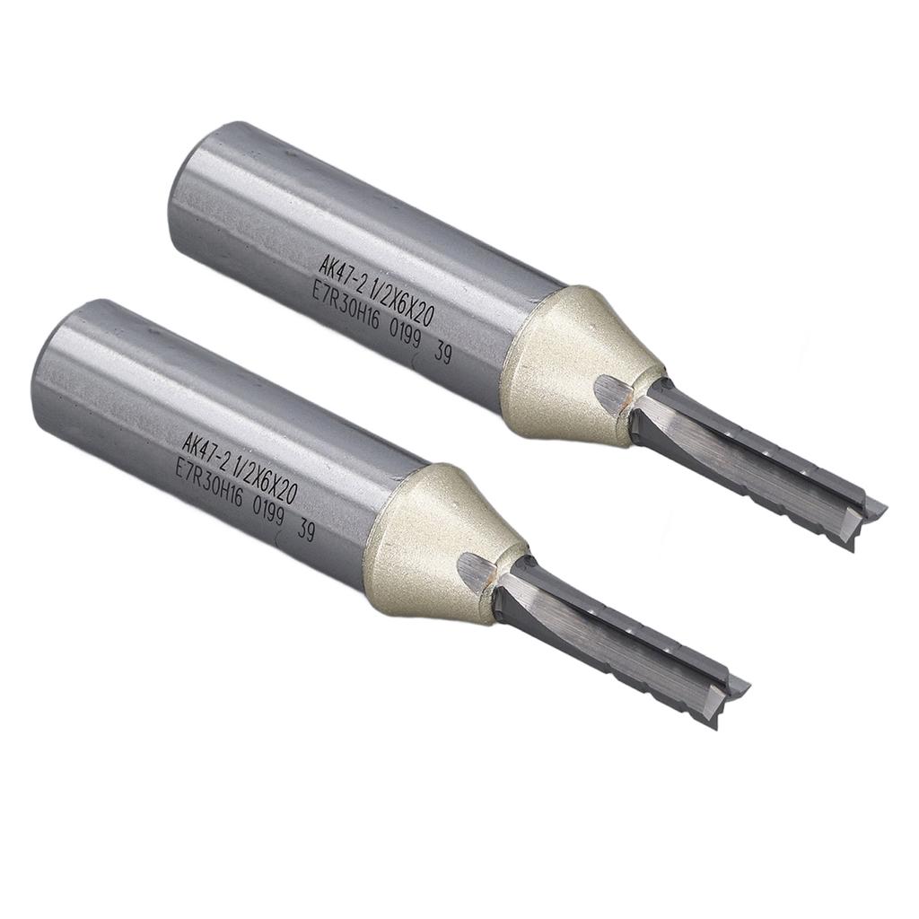 2PCS Woodworking Drill Bits 12 Inch Tungsten Steel CNC 3 Flutes Cutting Drill Bits