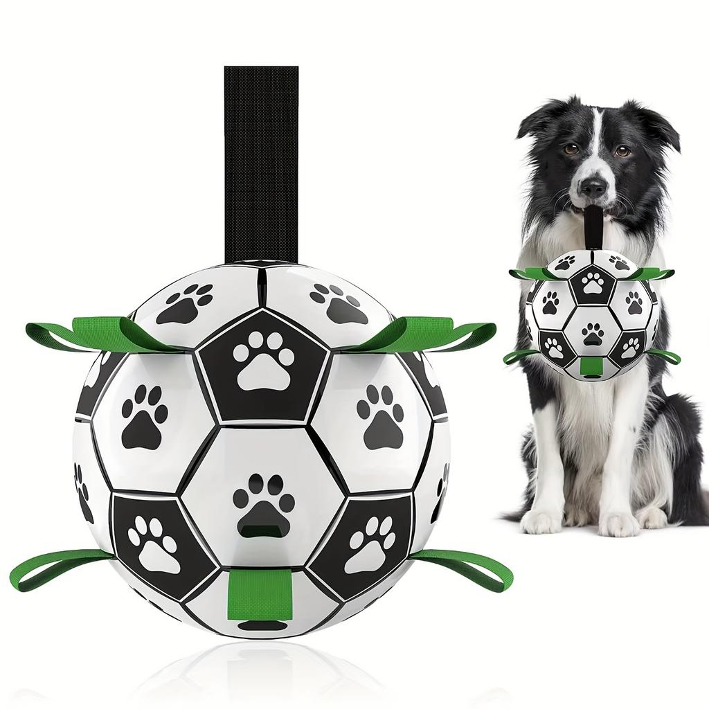 Durable PVC Dog Soccer Ball for Small to Large Dogs Interactive Fetch and Training Toy Bite-Resistant Pet Toy