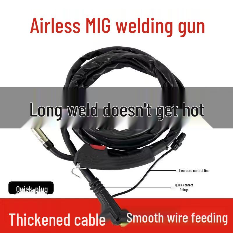 14AK Quick-Plug Airless MIG Welding Gun with 3m/5m Cable for NBC250 Small Welder, Flux-Cored Wire Compatible.