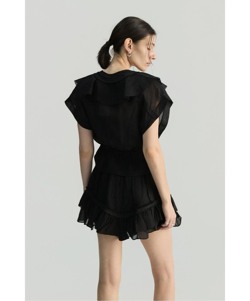 IROWOMEN Jovianne Ruffle Banding Shorts Iopom26108Bkx