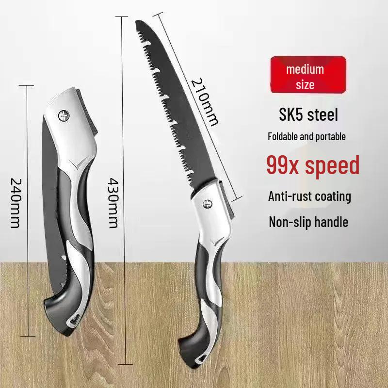 Deutsche Klappsäge aus Manganstahl für schnelles Holzarbeiten und Baumsägen