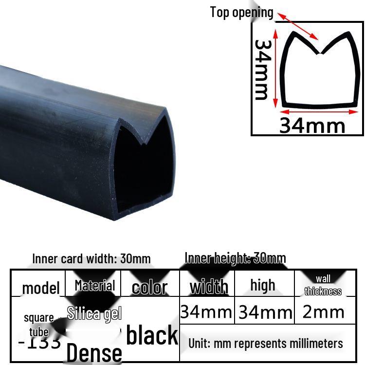 High-Temperature Resistant Silicone Square Tubing: Durable, Customizable, Aging-Resistant Rubber Sheath and Hollow Sealing Strip.