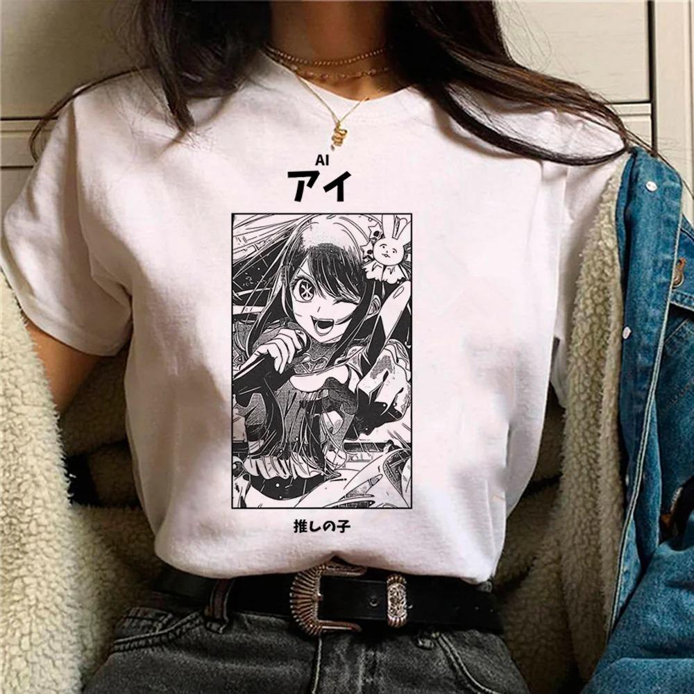 Animation Print T-Shirt Rundhalsausschnitt Kurzarm T-Shirts Lässige Oberteile Damen Lockerärmlig Mode Trendig Weiß Kleidung Sommer