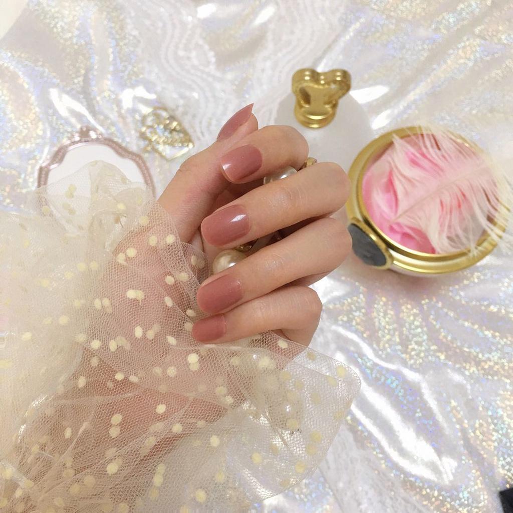 Colorful Candy Collection 24-piece Set Of Short Thin Nail Stickers In Solid Colors