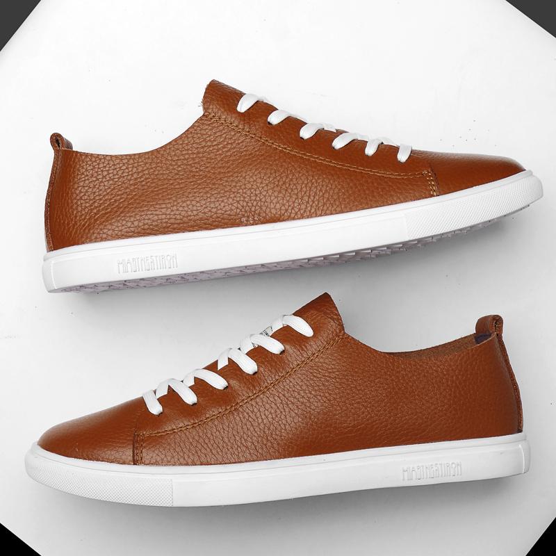 Fashion 2024 Classic Brand Men's Genuine Leather Casual Shoes Fashionable Brown Lace Up Men's Business Shoes Commuting Driving Shoes
