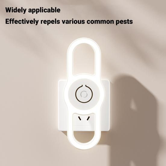 Mosquito Repellent Lamp Silent Operation LED Night Light Ultrasonic Chemical-Free Mosquito Deterrent for Bedroom Living Room Office Kid Pet Safe