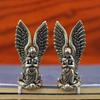 1pc Goddess Angel Figure Home Decor Guardian Angel Statue Decoration Retro Home Decor Desktop Tea Pet Craftwork Bronze Ornament
