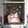 Holiday Atmosphere Home Accents Christmas Snowman Static Glass Sticker, PVC Waterproof Window Decals for Stickers Decoration, Snowflake Clings