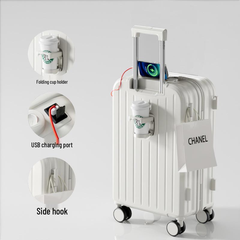 Durable 20-inch Women's & 24-inch Men's Trolley Suitcase: Stylish, Drop-Resistant Travel Luggage for Students