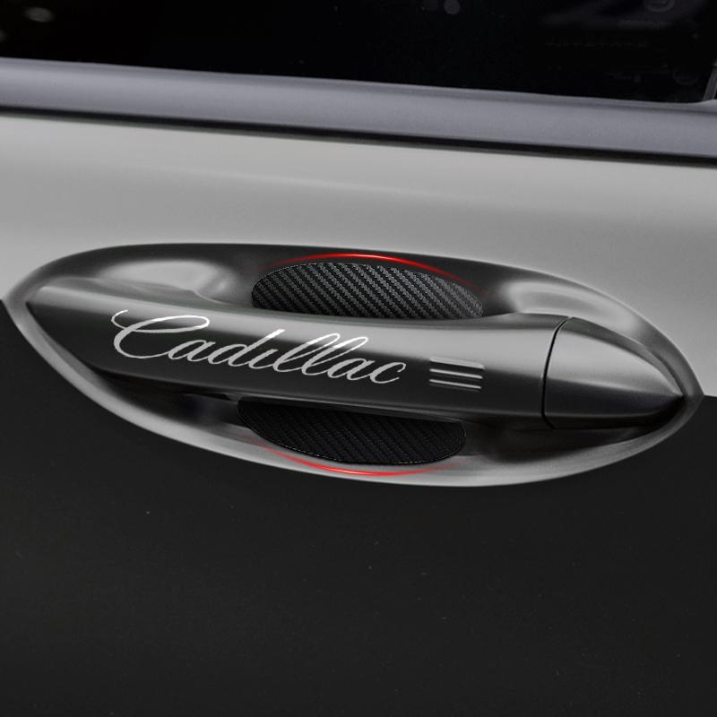 Car Door Sticker Carbon Fiber Scratches Auto Handle Protection Film For Cadillac CT5 CT6 CTS Seville ATS CT4 XTS Celestiq Ciel Escala SRX XT4 XT5 XT6