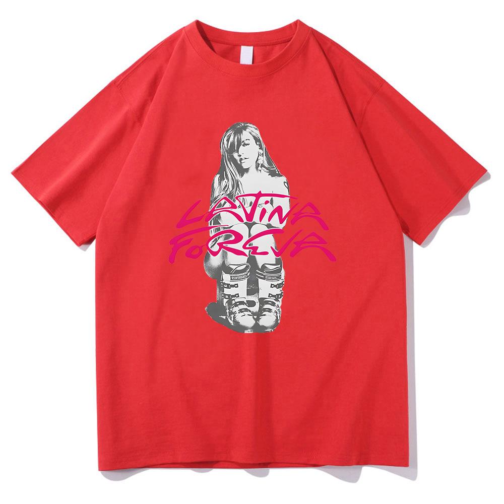 Karol G LATINA FOREVA Ski Tees Women Short Sleeve T-shirt Karol G Merch Music T-shirts Summer Cotton High Quality Tshirts