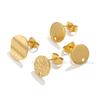 10pcs Round Stainless Steel Gold Plated Earrings Making Supplies Hooks Connectors Earring Posts Studs Pins Findings Components