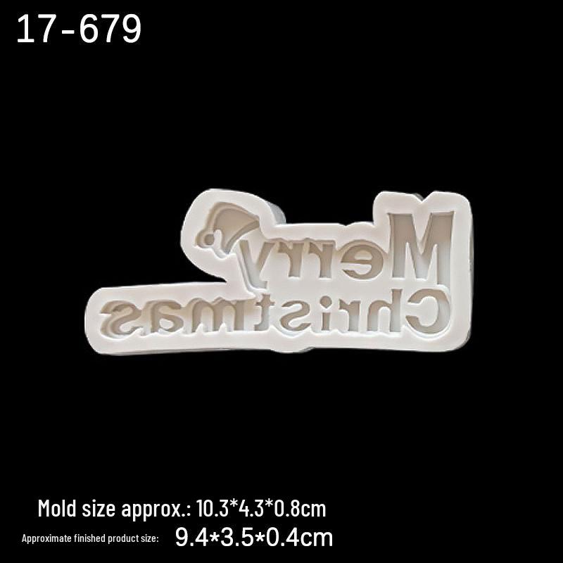 Multi-Language Merry Christmas Silicone Molds for Fondant, Cake, Chocolate & Clay