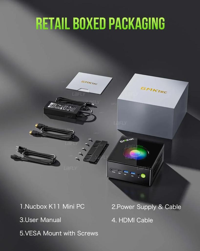 GMKtec K11 Mini PC AMD Ryzen 9 8945HS Gaming K8P  Windows 11Pro Radeon 780M DDR5 5600MHz 32GB 1TB SSD WIFI6 BT5.2 Gamer Computer