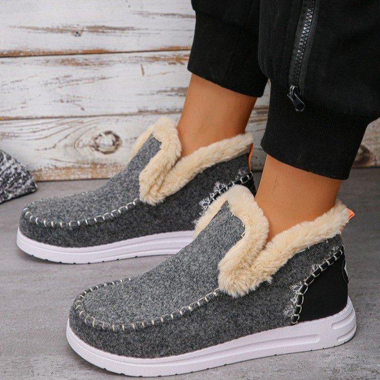 

Женские зимние теплые сноубутсы большого размера, с мягкой подкладкой, водонепроницаемые ботильоны, нескользящая уличная обувь, ботинки для хайкинга, альпинизма, спортивные ботинки 43 серый