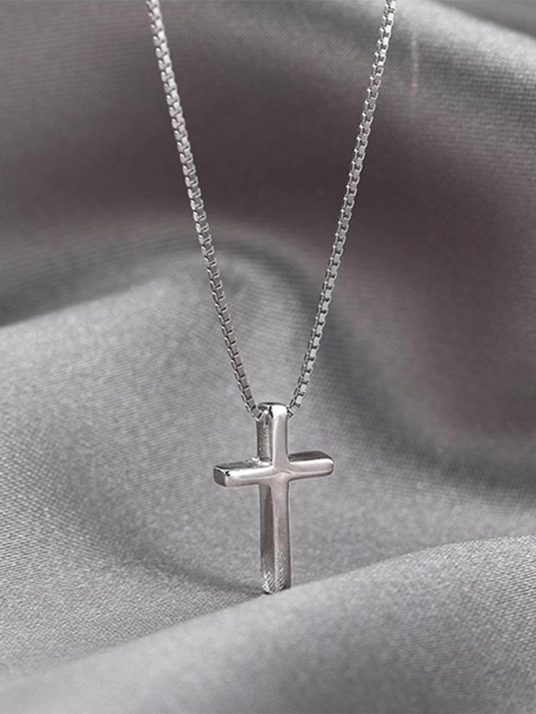 2023 Damen Schlüsselbeinkette mit Kreuz: Einfacher Kupfer-Choker mit Nischen-Design
