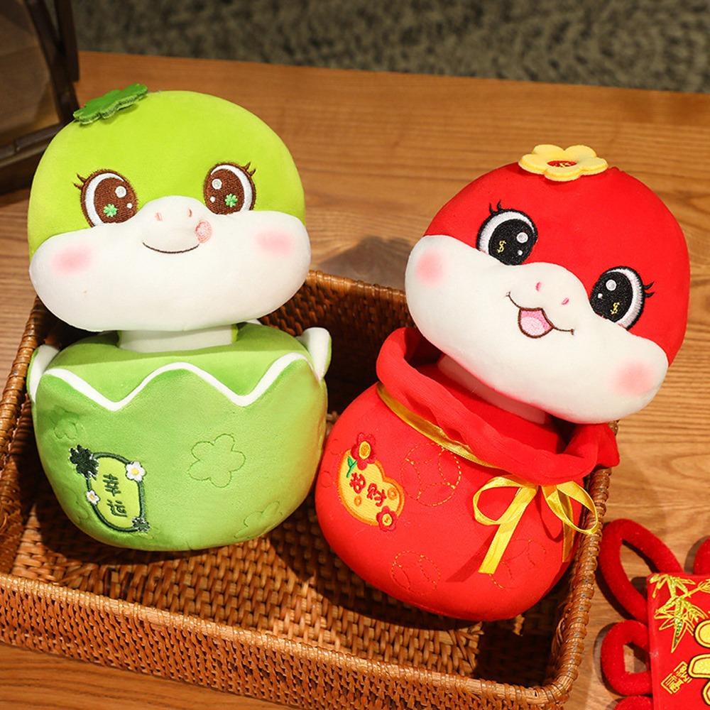 Chinese Style Snake Year Plush Toy Big Eyes Lucky Snake Doll  Home Decor