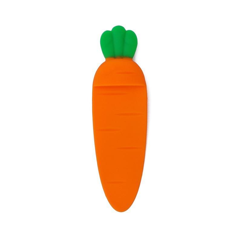Hot sales Cute Silicone Carrot Bookmark Student Reading (Orange,12*3.5cm)