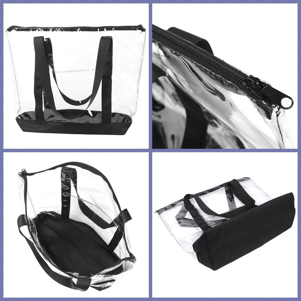Sac Cabas Transparent APOSITV, Transparent, Grande Capacité, pour Femme, Sac à Bandoulière, Sac à Main, Grand Sac en Vinyle