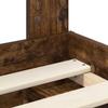 Bed Frame Smoked Oak 180 x 200 cm Solid Pine Wood