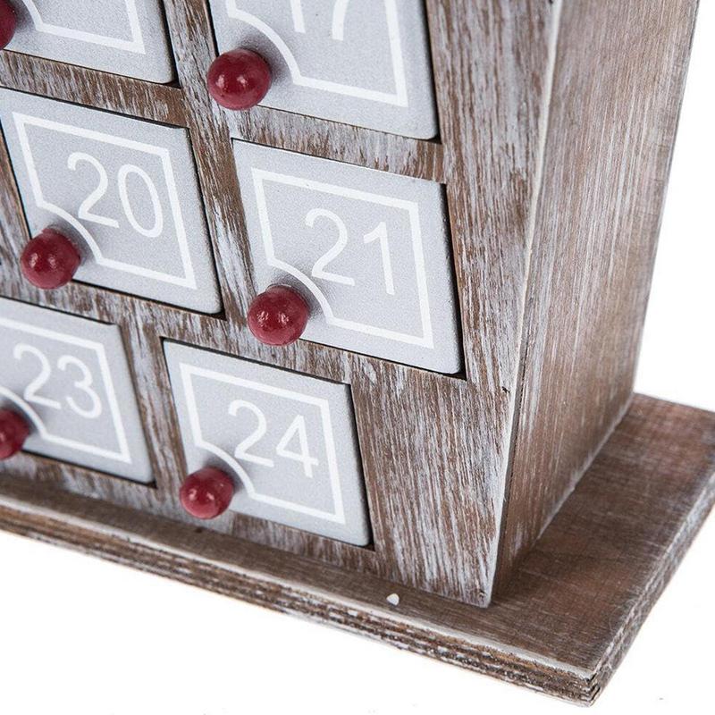 Advent Calendar Wooden House Countdown Calendar With Drawers Christmas Advent Calendar With Drawers Countdown Calendars For