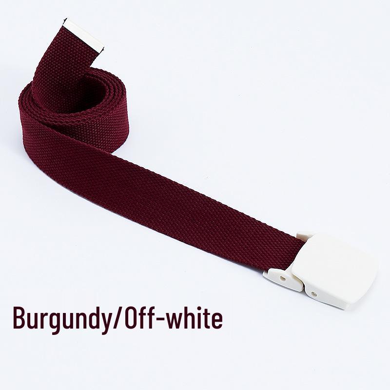 Canvasgürtel im koreanischen Stil mit Farbblockdesign für Studenten, Jugendliche und Outdoor-Aktivitäten