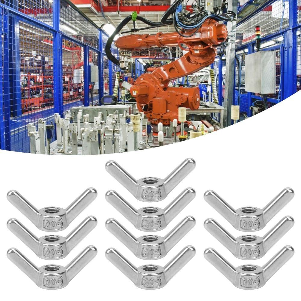 10pcs Hardware Fittings Wing Nuts Premium Thumb Nut Hardware Metric Thread Nuts For Install