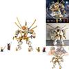 Compatible With Ninjago Golden Mech Warrior Intelligent Building Block Educational Toy Model New Year Gift
