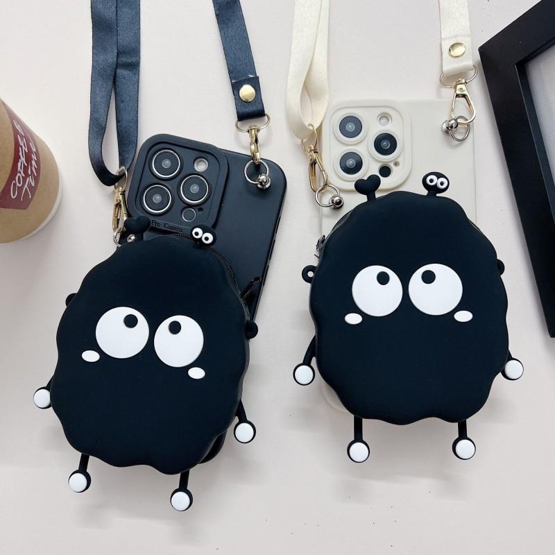 Cute Cartoon Case for Xiaomi POCO F8 Ultra F7 X7 X6 F6 Mi 15T Redmi Note 14 Pro Wallet Crossbody Strap Lanyard Card Bag Cover