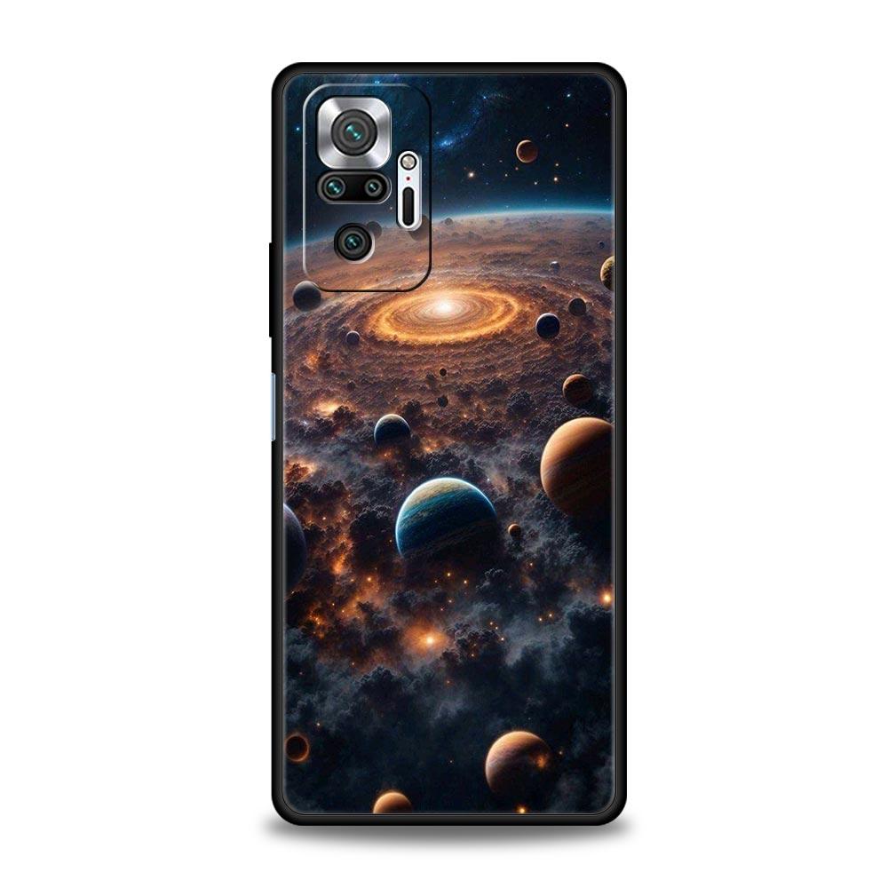 Handyhülle für Xiaomi Redmi Note 14 13 12 5G 9S 9 10 11 Pro Plus 4G 9T 14C 13C 12C 10C 9C 9A Weiche Hülle Erde Sterne Weltraum