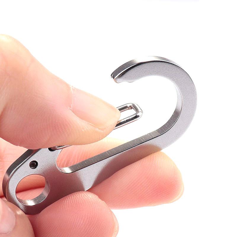 

2 pcs, Precision stainless steel keychain, EDC, Water droplet minimalist metal buckle, hanging buckle, durable hiking camping hanging type 2 pcs