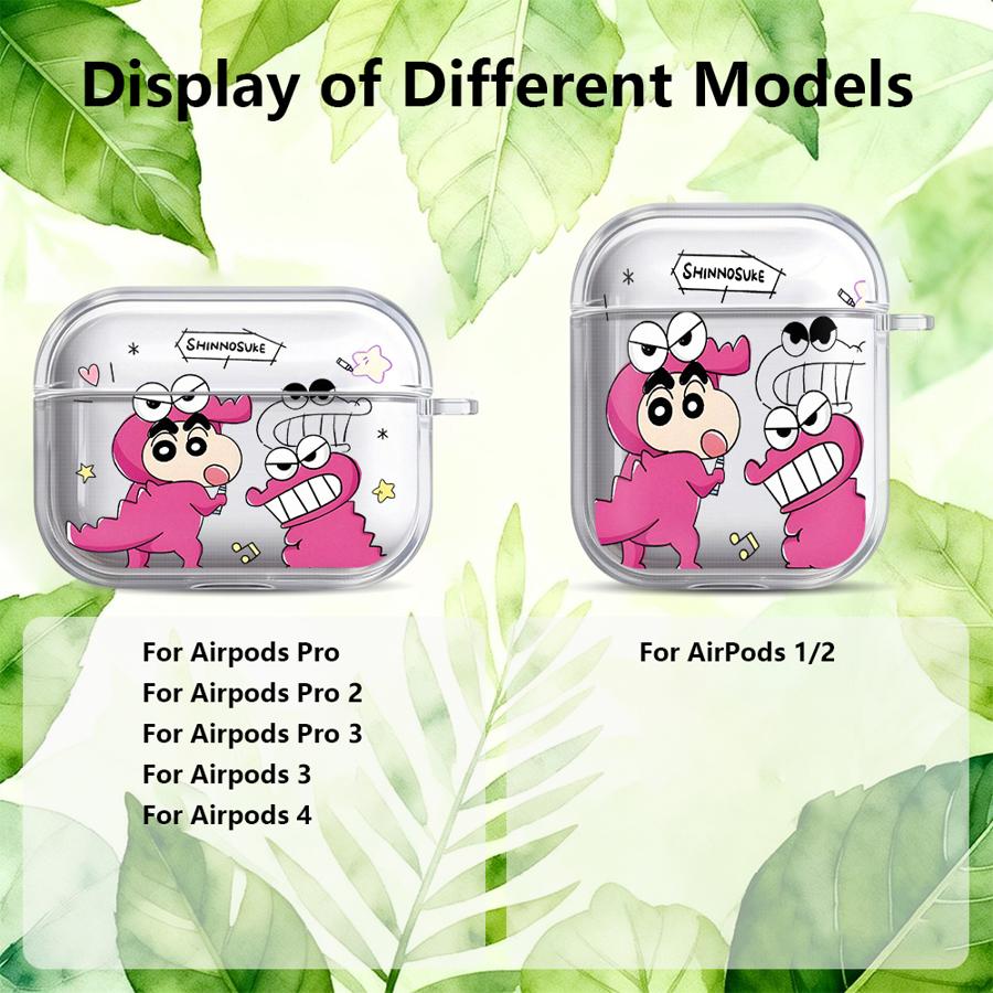 Case For Airpods 3 Pro2 2 4 1 Pro Pro3 Clear Earphone Cases Cover Cute Crayons Shinchan