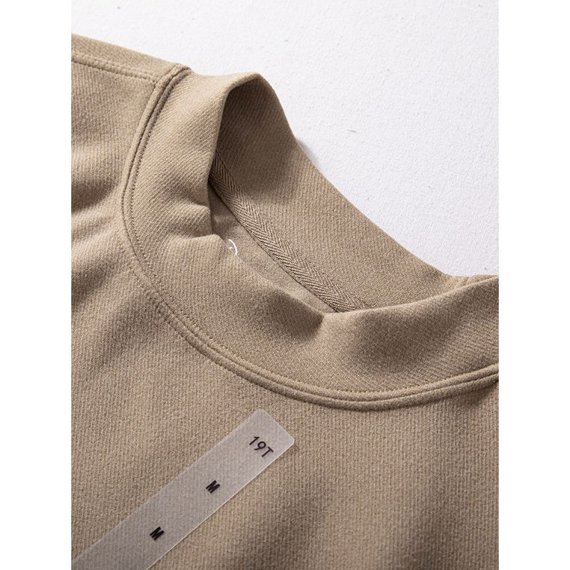 Men's Tops, New Autumn and Winter Solid Color Basic Versatile Loose Long-Sleeved Skin-Friendly Warm Double-Sided Velvet Base Shirt