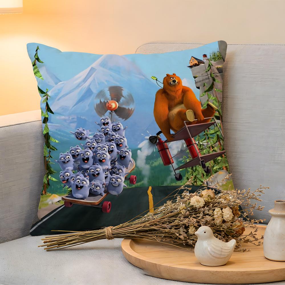 Cushion Cover  Linen  SkinFriendly Soft Decorative Case For Sofa Home Decor GGrizzly And LLemmings Pillow cover
