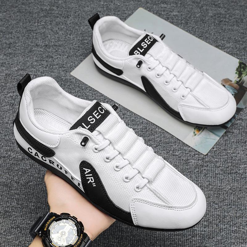 Doudou Shoes Men's Summer New Breathable Korean Version of Versatile Trend One-pedal Low-top Mesh Casual Running Shoes