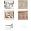 Metal Over Door Hanger 7 Hook Punch-free Heart-Shaped Hooks Anti-Rust Creative Clothes Hanger Towels Clothing Hats
