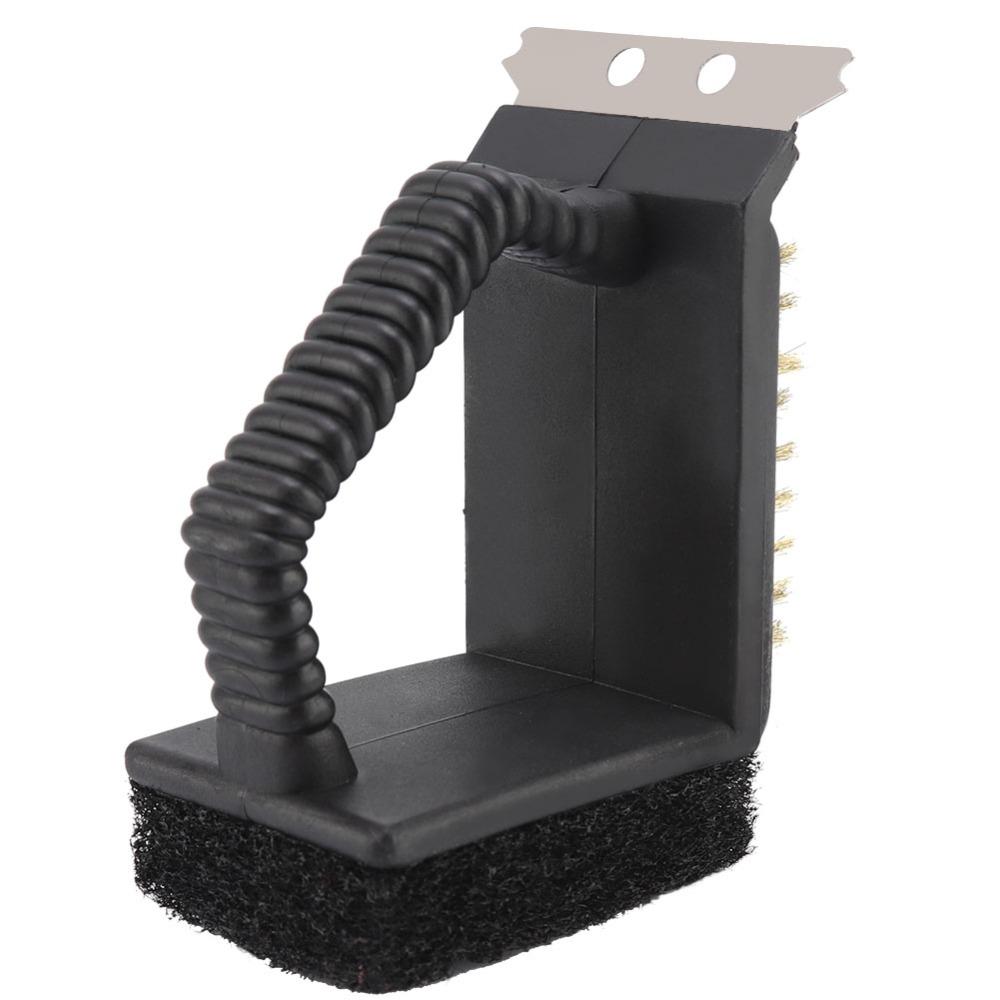 Multi Functional BBQ Cleaner Brush Plastic Copper Wire Scouring Pad Grill Brush  Backyard Party