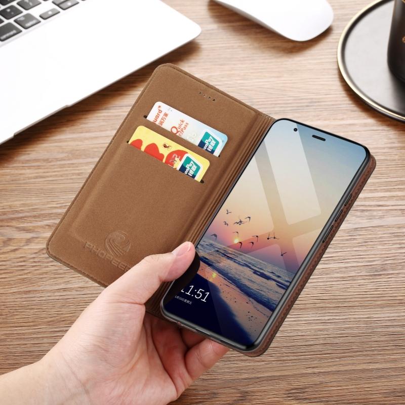 Nappa Genuine Leather Phone Case For Honor 7A 7X 7C 7S 8A 8S 8C 8X Max Magnetic Flip Cover Wallet Cases