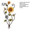 Home Garden Wall Ornaments Sunflower Bee Art Decor, 2D Flat Floral Hanging, Country Acrylic Decor Flower Ornament for Fence Porch Entryway Gift