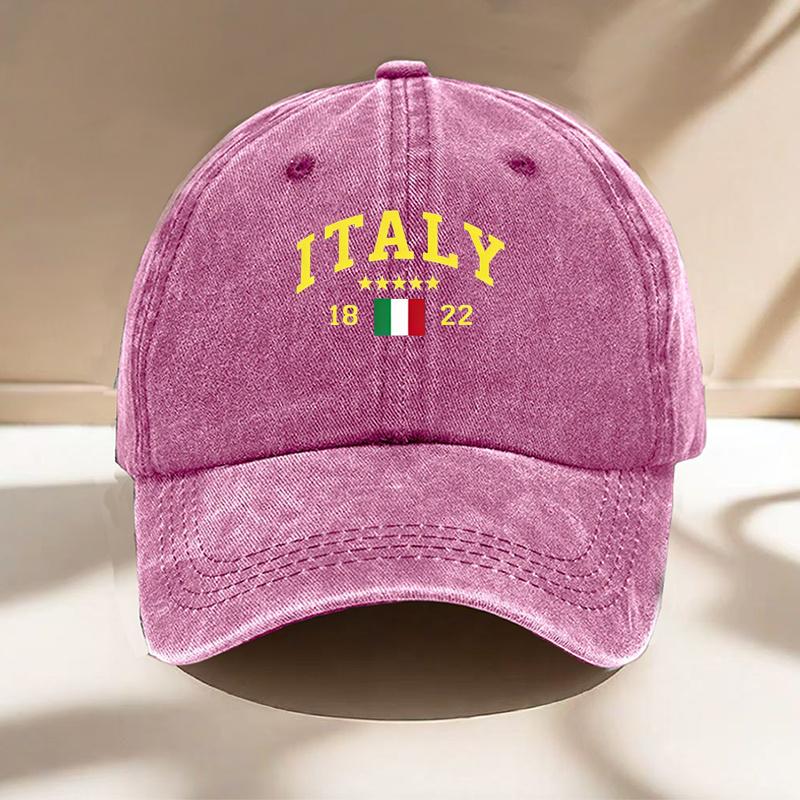 Streetwear Sun Protection Casual Cap Vintage Italy 1822 Baseball Cap Men Women Retro Washed Distressed Dad Hat Adjustable Cotton