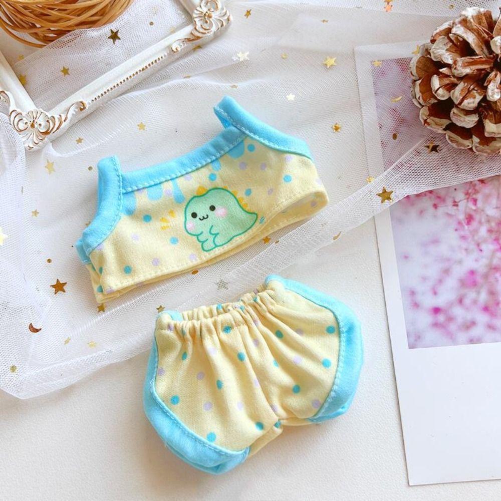 Colorful 20CM Cotton Doll Clothes Pajamas Plush Doll Toys Cloth  Stuffed Dolls