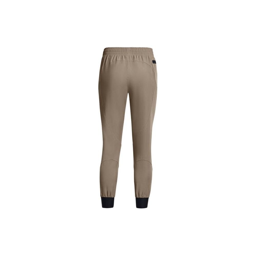 Under Armour Unstoppable Solid Color Elastic Waist Training Tapered Knit Pants Women pants Brown 1376926-200