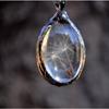Europe, America, Vintage Dandelion Seed Wishing Oval Time Gem Glass Necklace