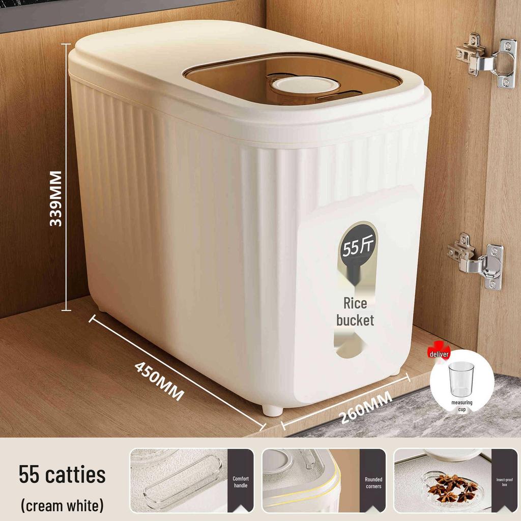 Large Capacity, Airtight Rice and Grain Storage Container - Food Grade, Insect & Moisture-Proof
