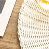Imitation Rattan Woven Placemats Round Coaster Pastoral Tableware Mat  Living Room