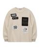 HOODHOOD Patchwork Waffle Long Sleeve T-Shirt Ivory