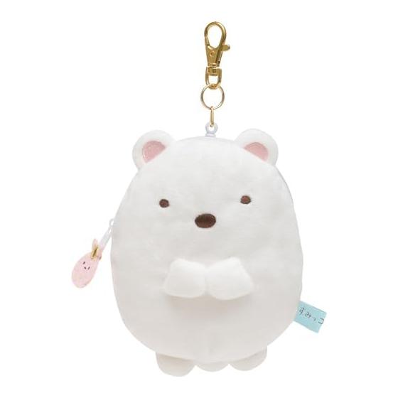 San-X Sumikkogurashi pass case with stuffed toy reel